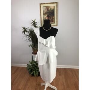 Fashion To Figure Women Dress O Ivory Whimsigoth One Shoulder Ruffle Mob Wife